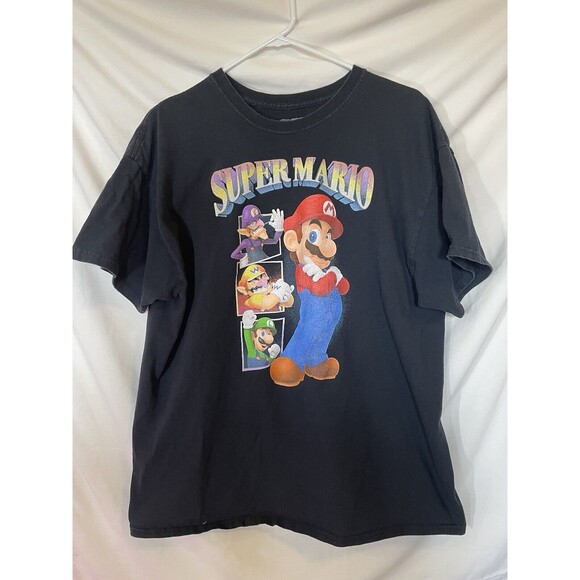 Mario Other - Super Mario Shirt Men’s Black Wario Luigi Waluigi Men’s XL